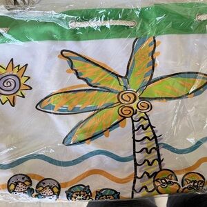 Tropical Canvas Beach Bag